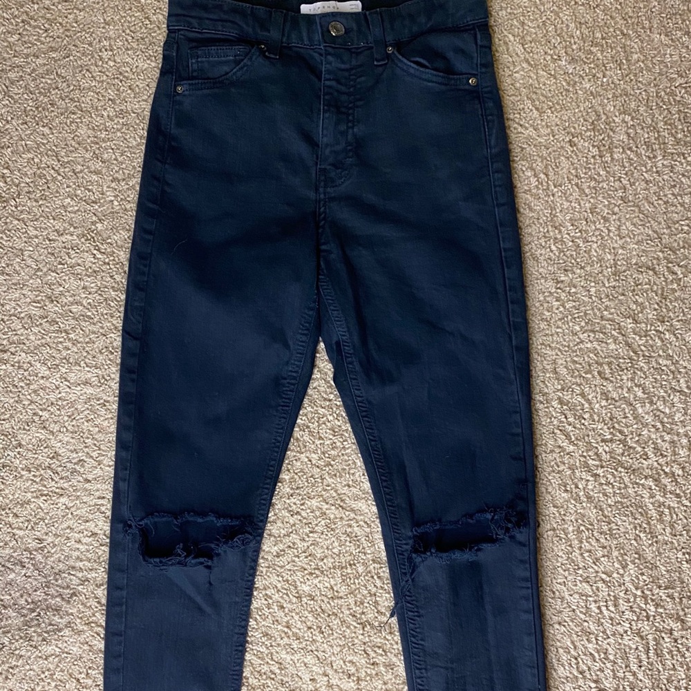 Black washed Topshop “Jamie” jeans